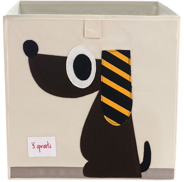 Коробка Brown Dog (Коричневая Собачка) 3 Sprouts для хранения игрушек Арт.67621