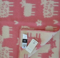 Klippan - Плед-одеяло из шерсти ягнят Овечки розовый Арт.2424.03