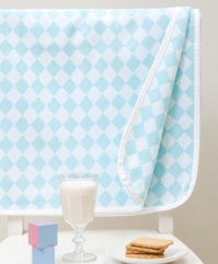 Luxberry Детское байковое одеяло (100 х 150 см) Ромбы Голубые Арт.01896