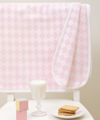 Luxberry Хлопковое байковое одеяло (75 х 100 см) Ромбы Розовые Арт.01890