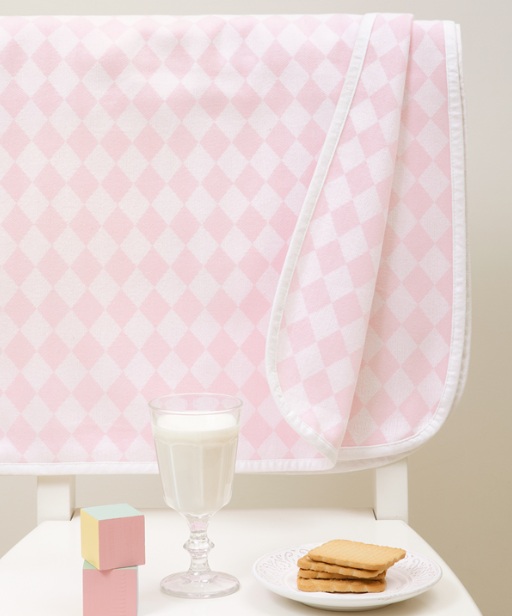 Luxberry Хлопковое байковое одеяло (100 х 150 см) Ромбы Розовые Арт.01895