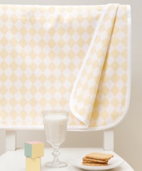 Luxberry Байковое хлопковое одеяло (100 х 150 см) Ромбы Жёлтые Арт.01894