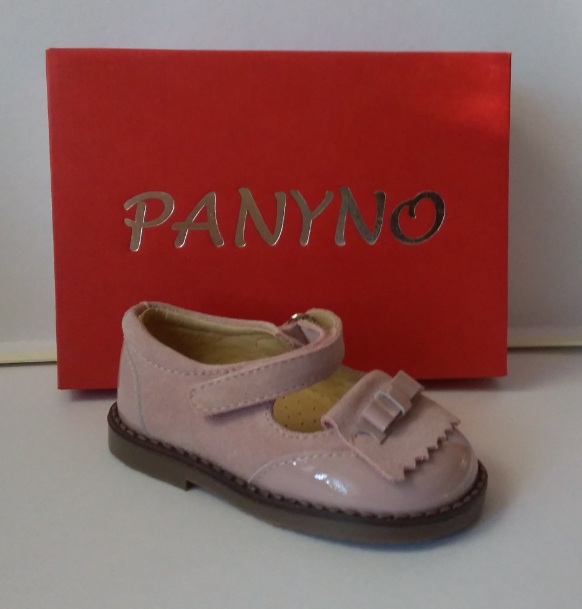 Туфли замшевые для малышей на липучке розовые Charol Rosa Palo Panyno