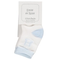 Emile-et-rose Носочки детские бело-голубые (2 пары) Арт.4620