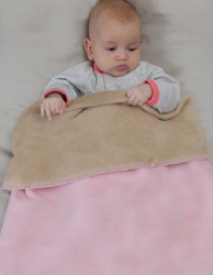 Lorita. Одеяло байковое бежево-розовое из хлопка Арт.1026R