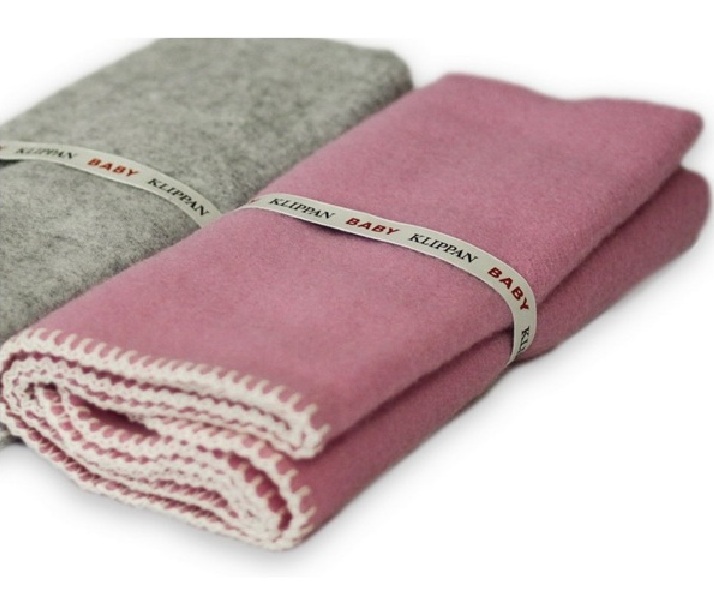 Тонкий шерстяной плед-одеялко 65х90 см для новорожденных Klippan