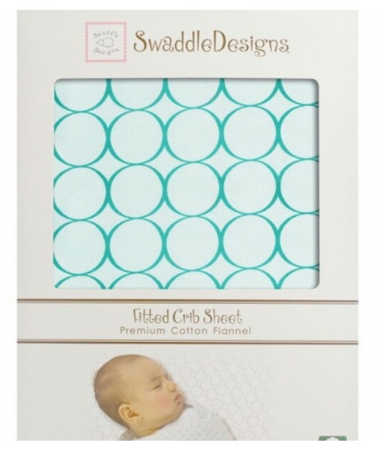 Swaddle Designs - Простынь на резинке Turquoise Stripe Арт.SD-436TQ